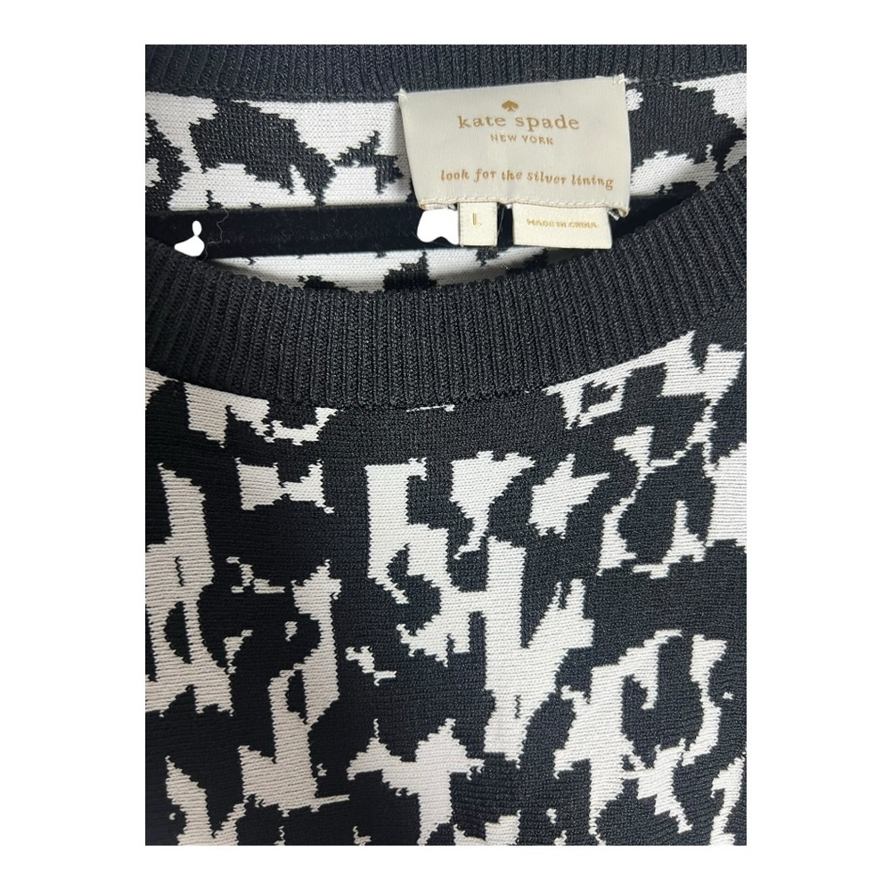 Kate Spade Black and White Midi Dress - Workwear - Office - Size L - Picture 3 of 5